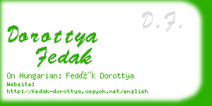dorottya fedak business card